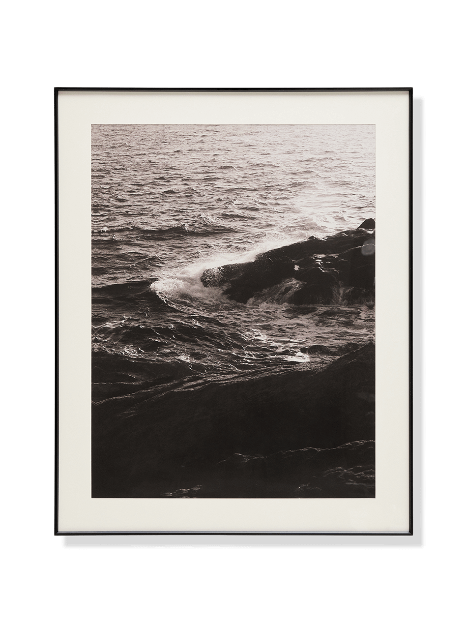 Zavira kunstwerk met foto van golven 64 x 84 cm