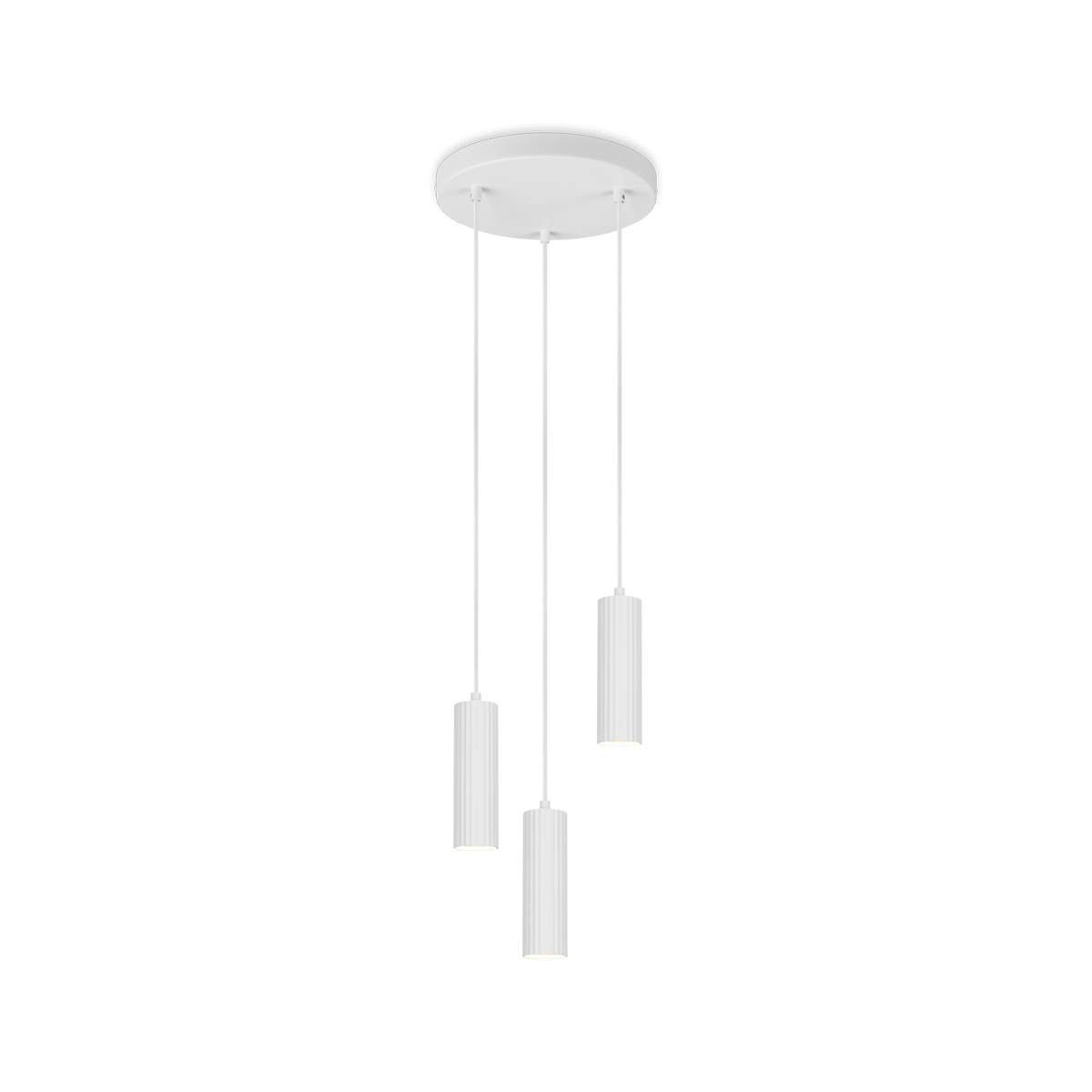 Hanglamp SOKA 3Del. Metaal Wit