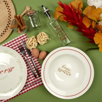 Pastabord ITALIEN Wit/Rood/Groen Ass. Pastabord ITALIEN Wit/Rood/Groen Ass.