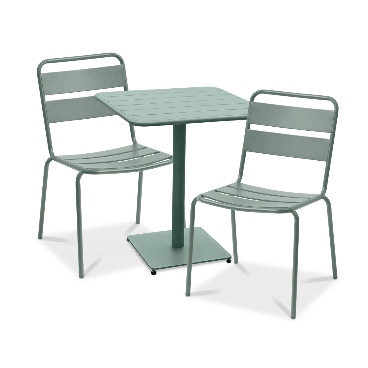 SET: Tuintafel MASSIMO 65x65 Olijf + 2x tuinstoel MASSIMO Olijf