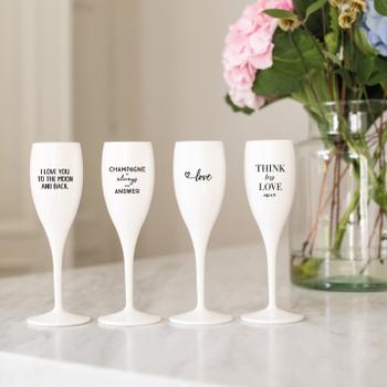 Champagneglas THINK LESS 100ml Wit Champagneglas THINK LESS 100ml Wit