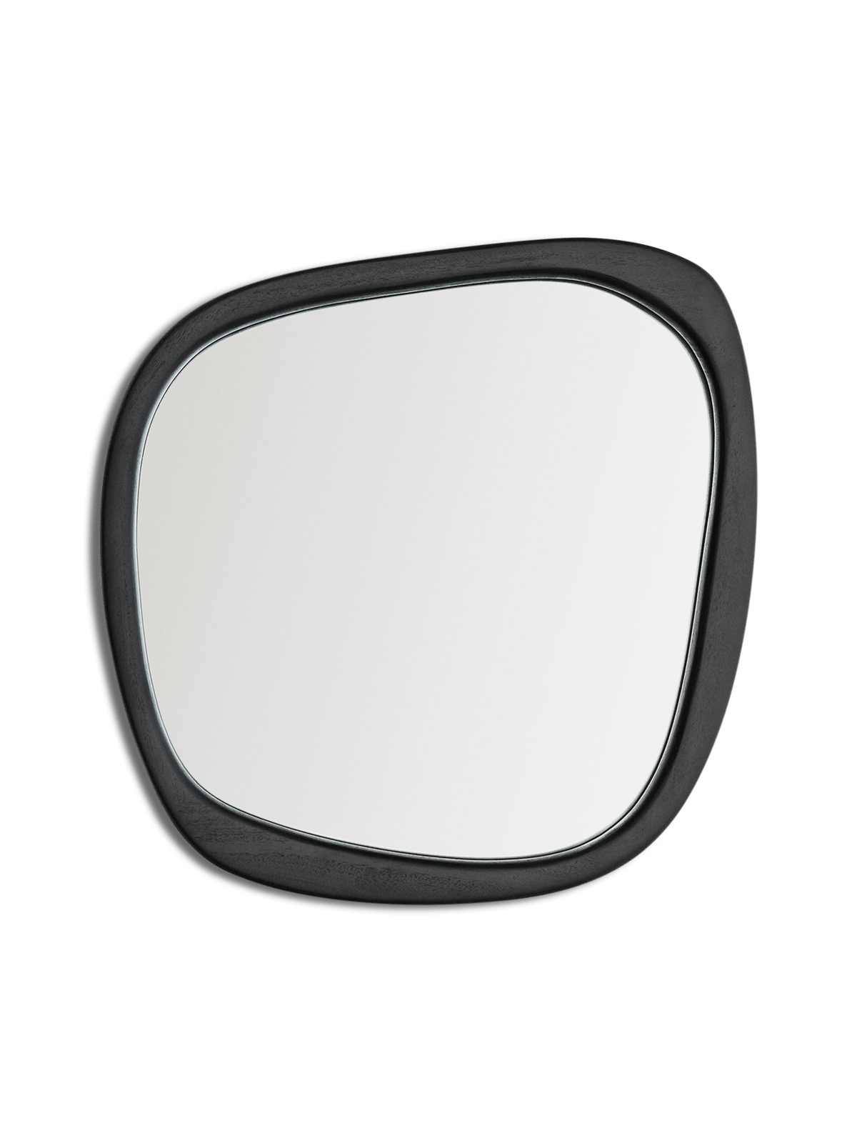 Alura zwarte spiegel van teakhout 45,5 x 47 cm FSC 100%