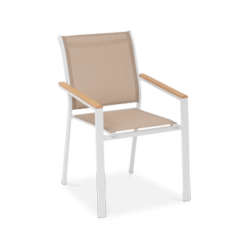 Armstoel DURELLA Beige/Acacia Armstoel DURELLA Beige/Acacia
