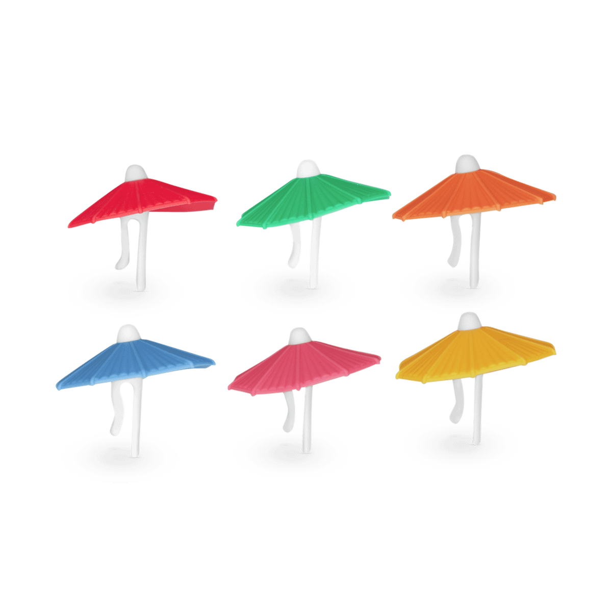 S/6 Glasmarkers PARASOL Sil. Multi