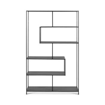Boekenrek BOKSKAP Ash Black Assymetrisch B114 Boekenrek BOKSKAP Ash Black Assymetrisch B114