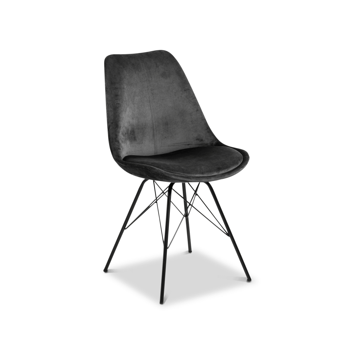 Kuipstoel KORDELIO VIC fabric dark grey 28