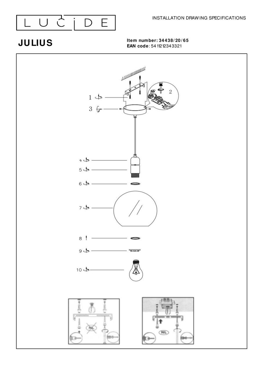 Hanglamp JULIUS Zwart