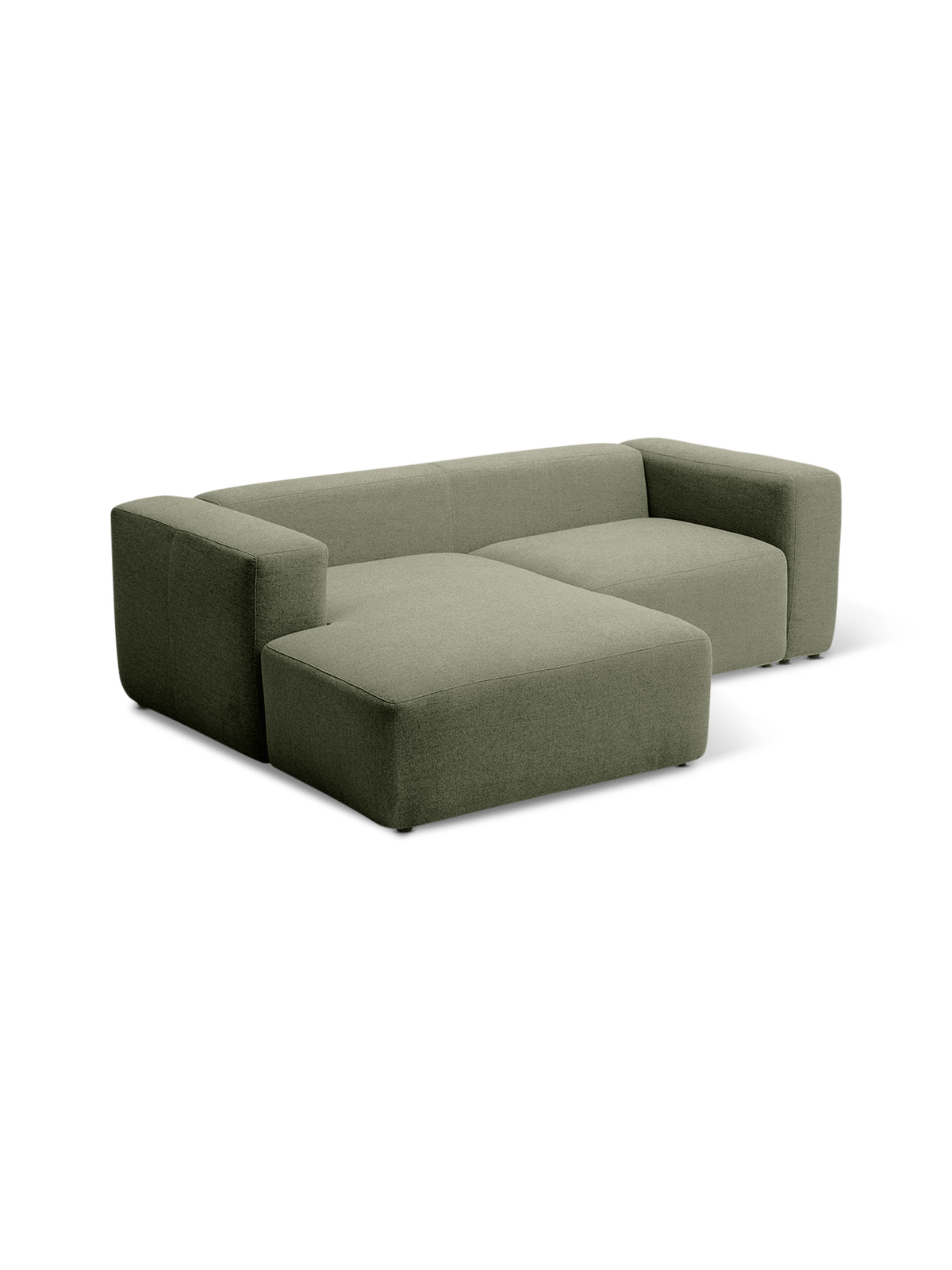 Hoeksalon Blok Longchair Links Mosgroen B240