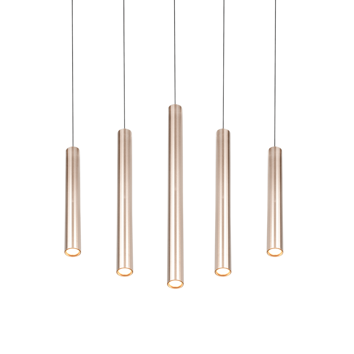 Hanglamp ARIMATO Rechthoekig 5Del. Champagne