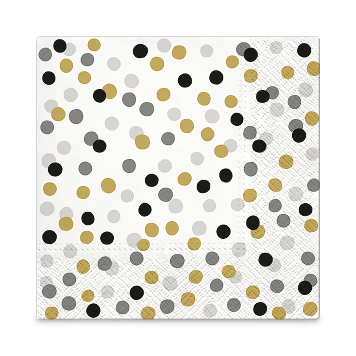 S/20 Serviet CONFETTI Goud/Grijs/Zwart