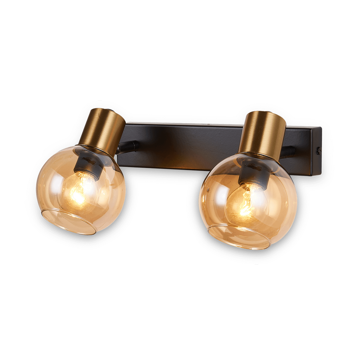 Spot OSIRA 2Del. Zwart/Glas Amber