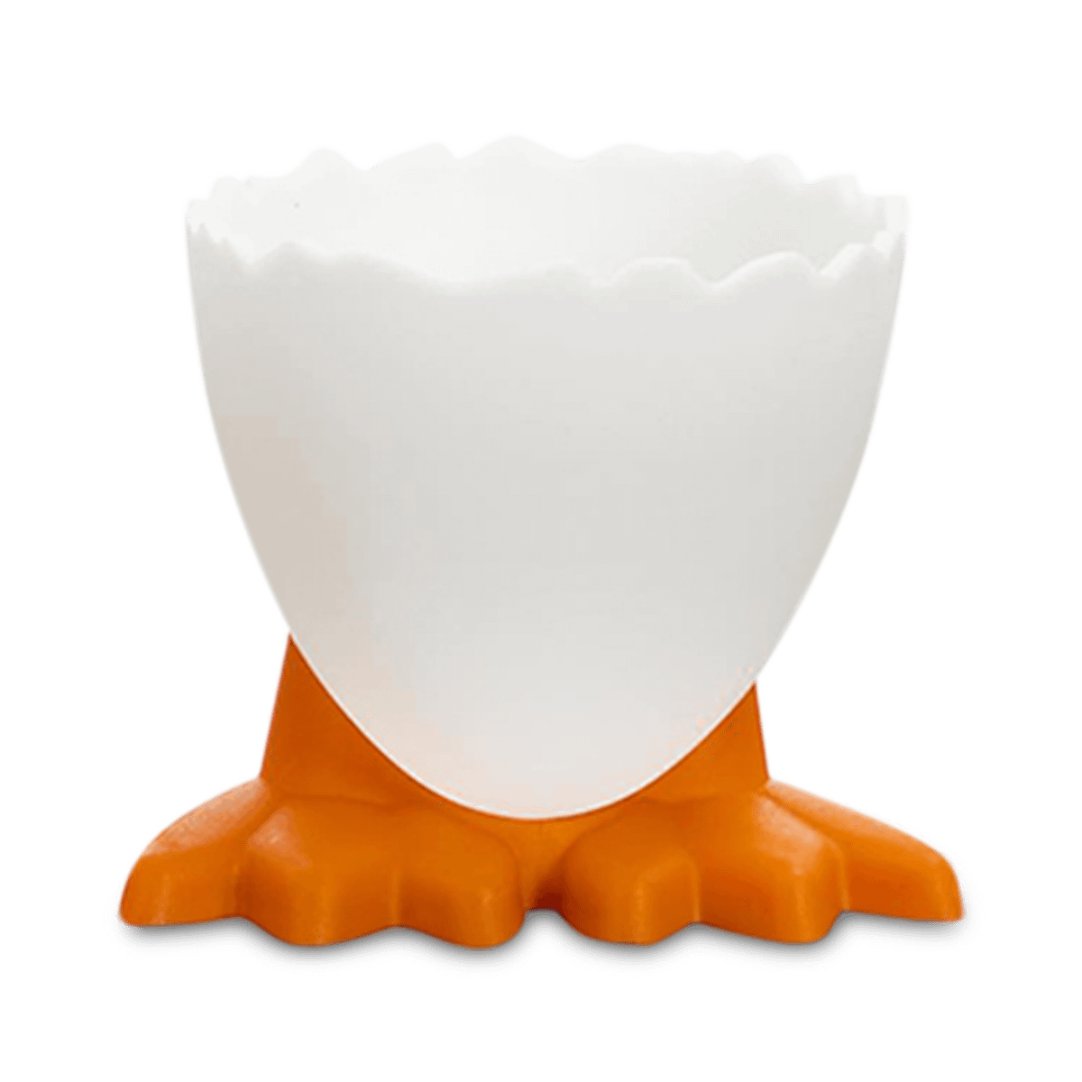 Eierdopje S/2 POULE Wit/Oranje