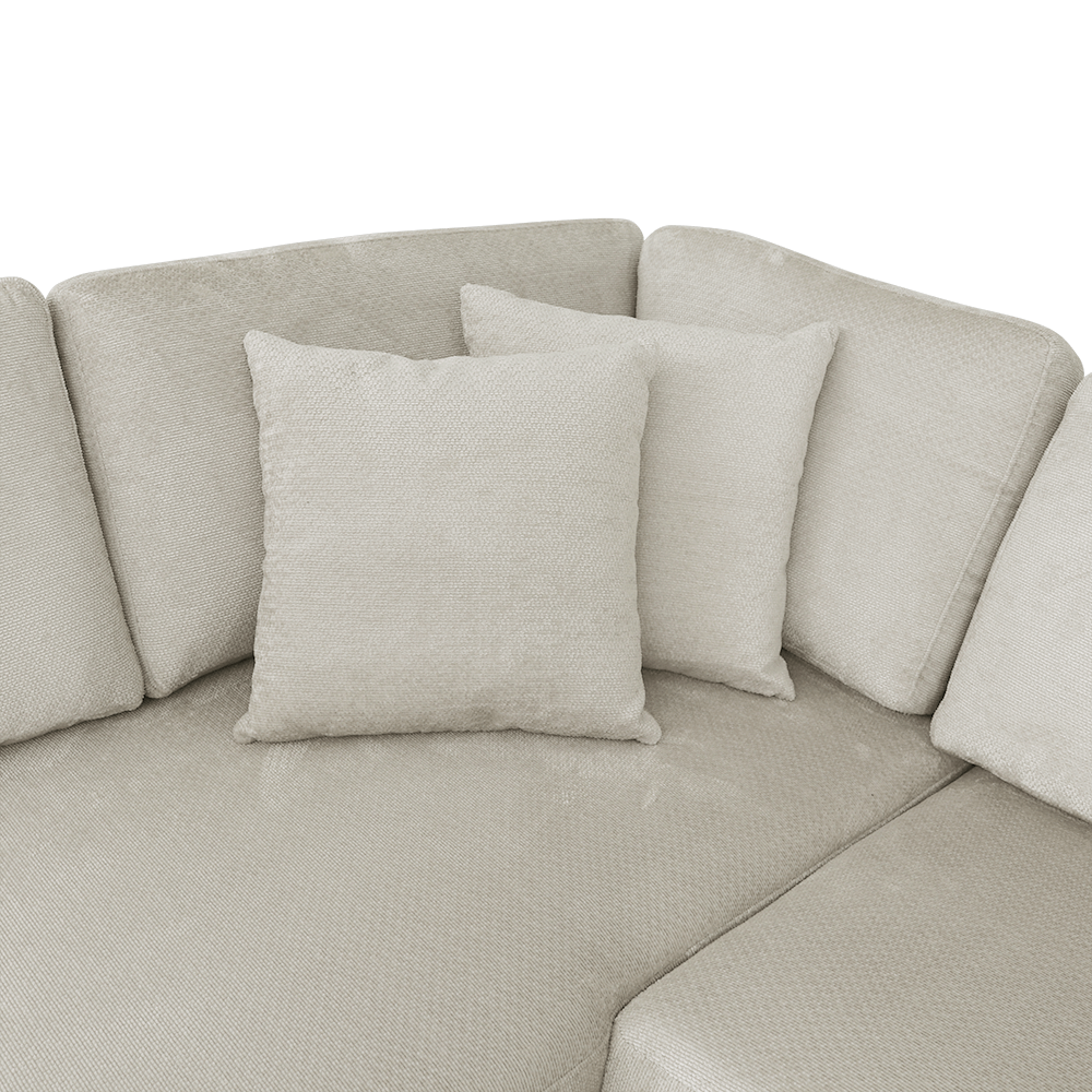 Hoeksalon SYLVESTER Longchair Rechts Movie 196 Shell B372