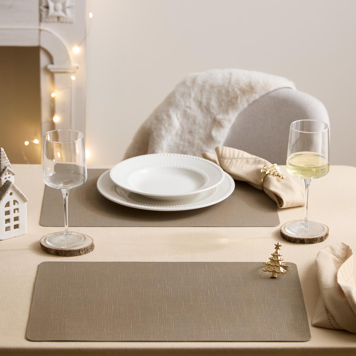 Placemat ESMET Kunststof Taupe