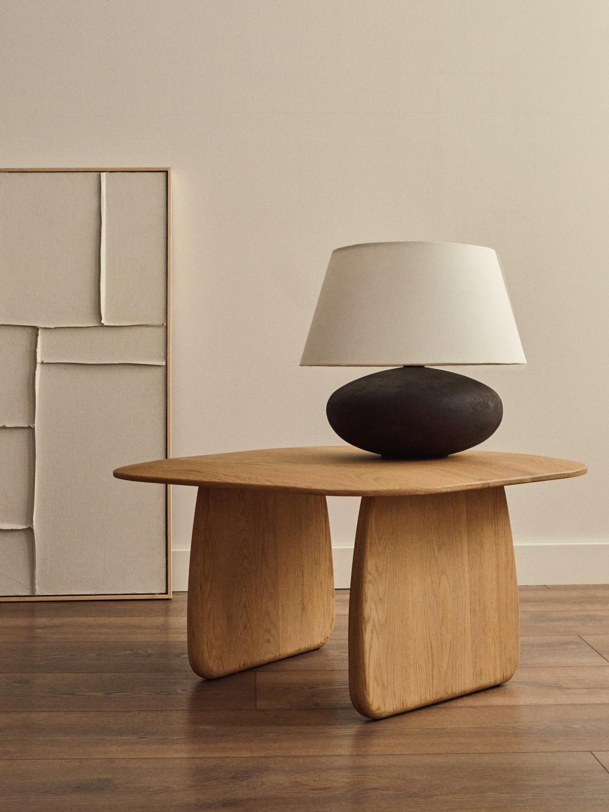 Bijzettafel Pirita Naturel eik 71 x 70 cm