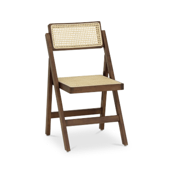 Klapstoel JACCO Ash Wood Walnut/Rotan Klapstoel JACCO Ash Wood Walnut/Rotan