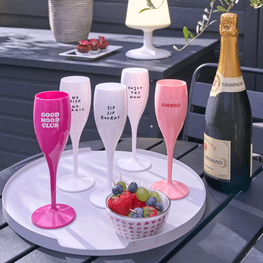 Champagneglas SIP SIP HOORAY 100ml Wit