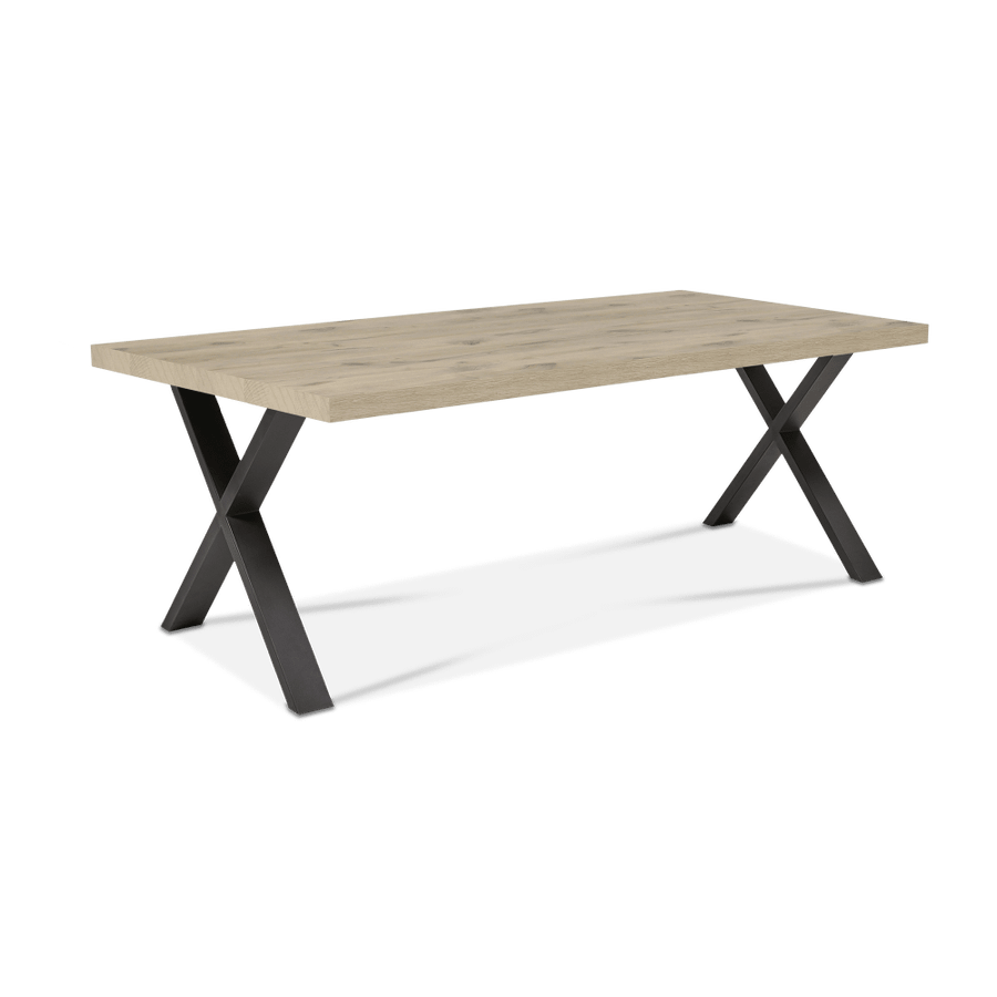Eettafel met X-poot ABBEY Canyon Oak 230x100 Eettafel met X-poot ABBEY Canyon Oak 230x100