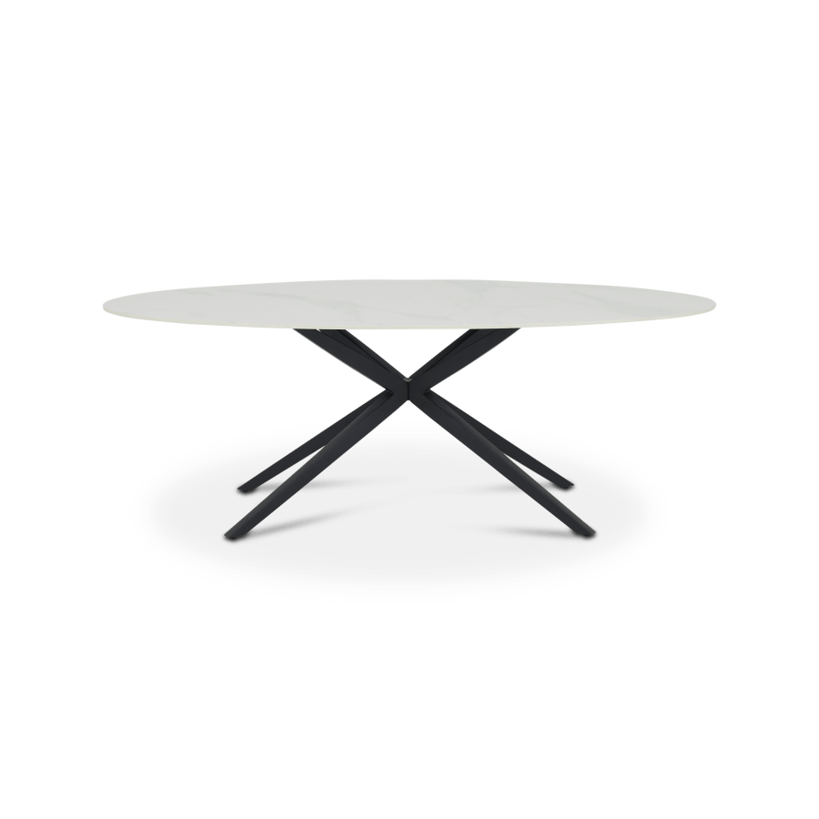 Eettafel MONET Ovaal Keramiek Wit 240x120 Eettafel MONET Ovaal Keramiek Wit 240x120
