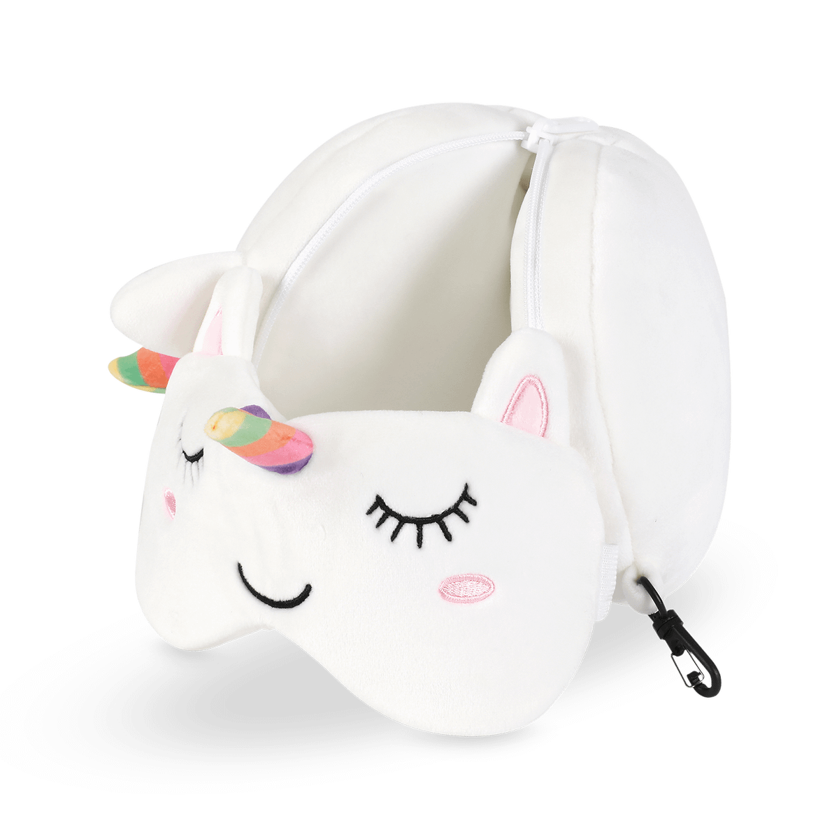 Kussen UNICORN met Slaapmasker Wit