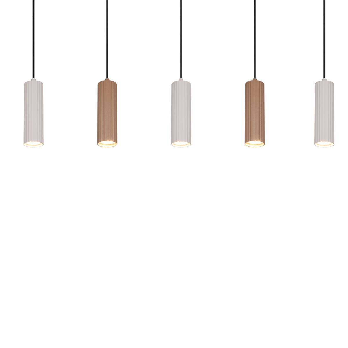 Hanglamp SOKA 5Del. Metaal Coffee