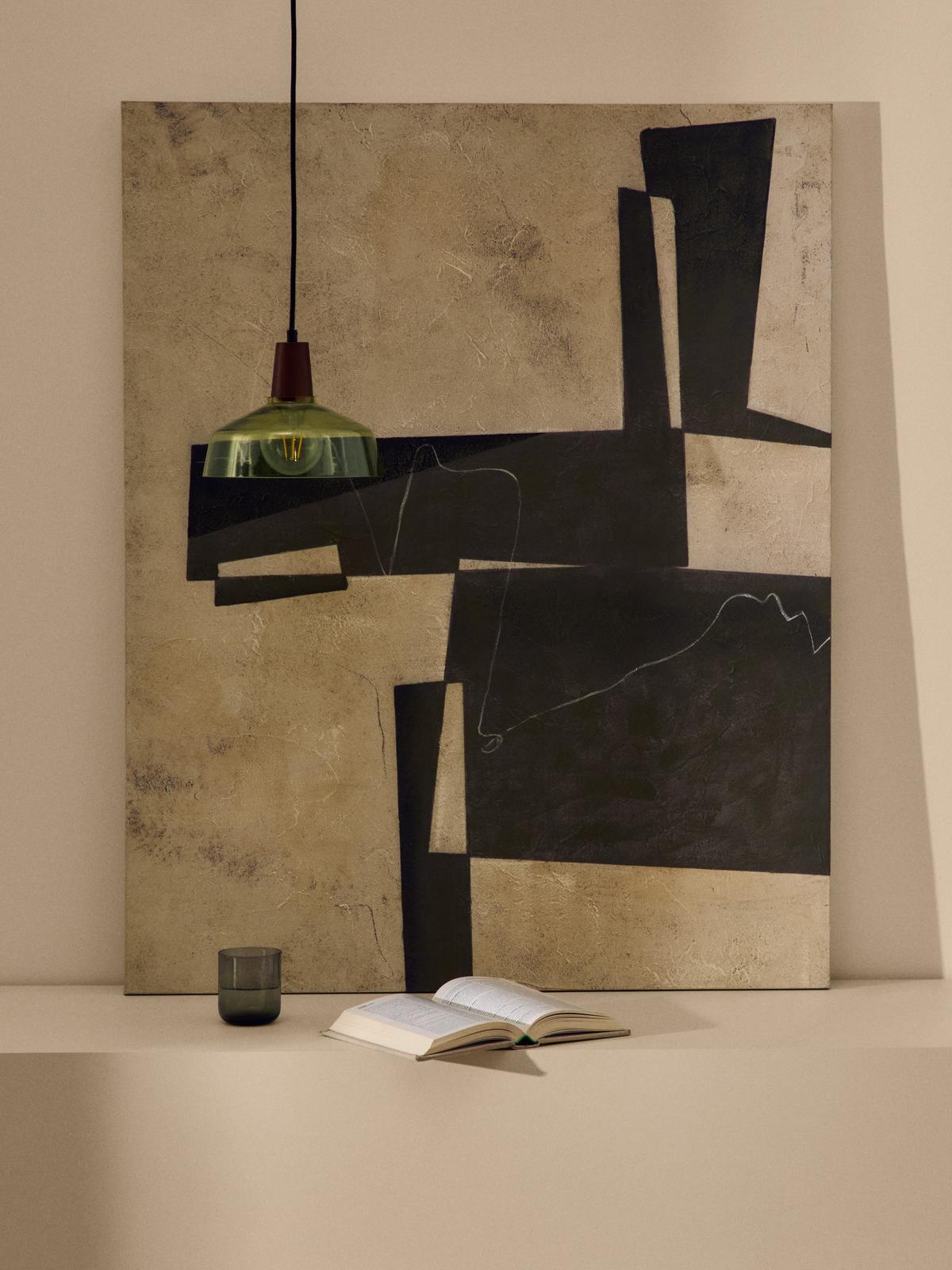 Fida abstract doek in groen 118 x 94 cm