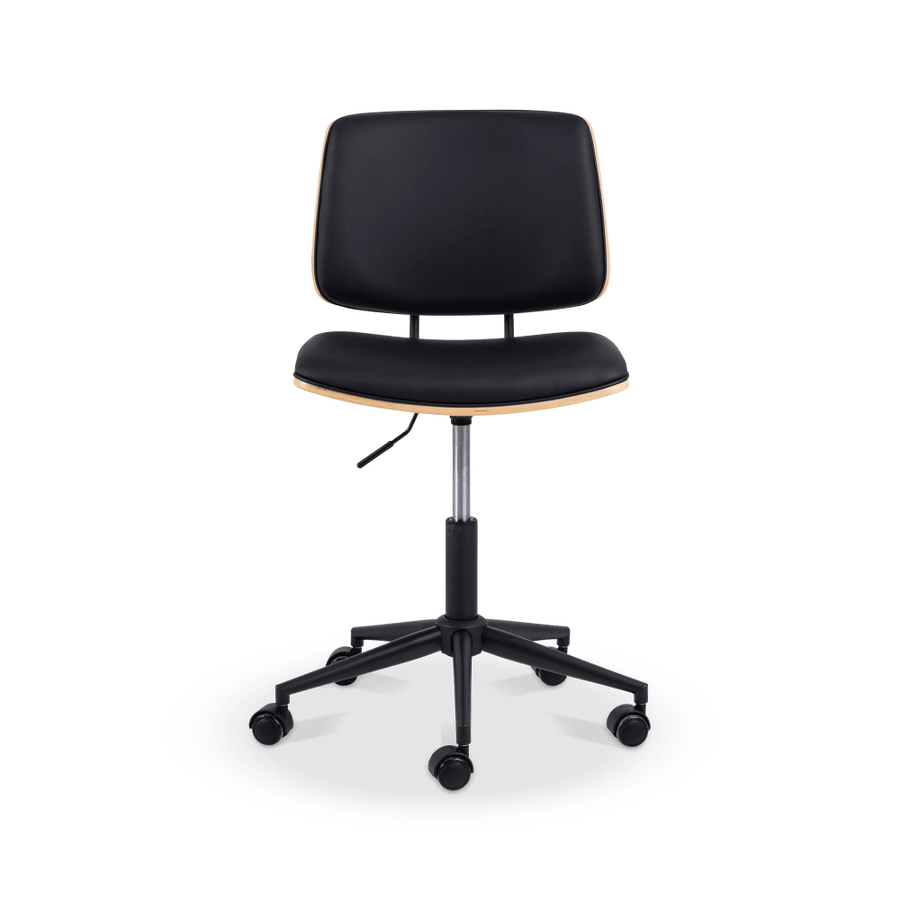 Bureaustoel MIKKEL PU Zwart/Eik Fineer Bureaustoel MIKKEL PU Zwart/Eik Fineer