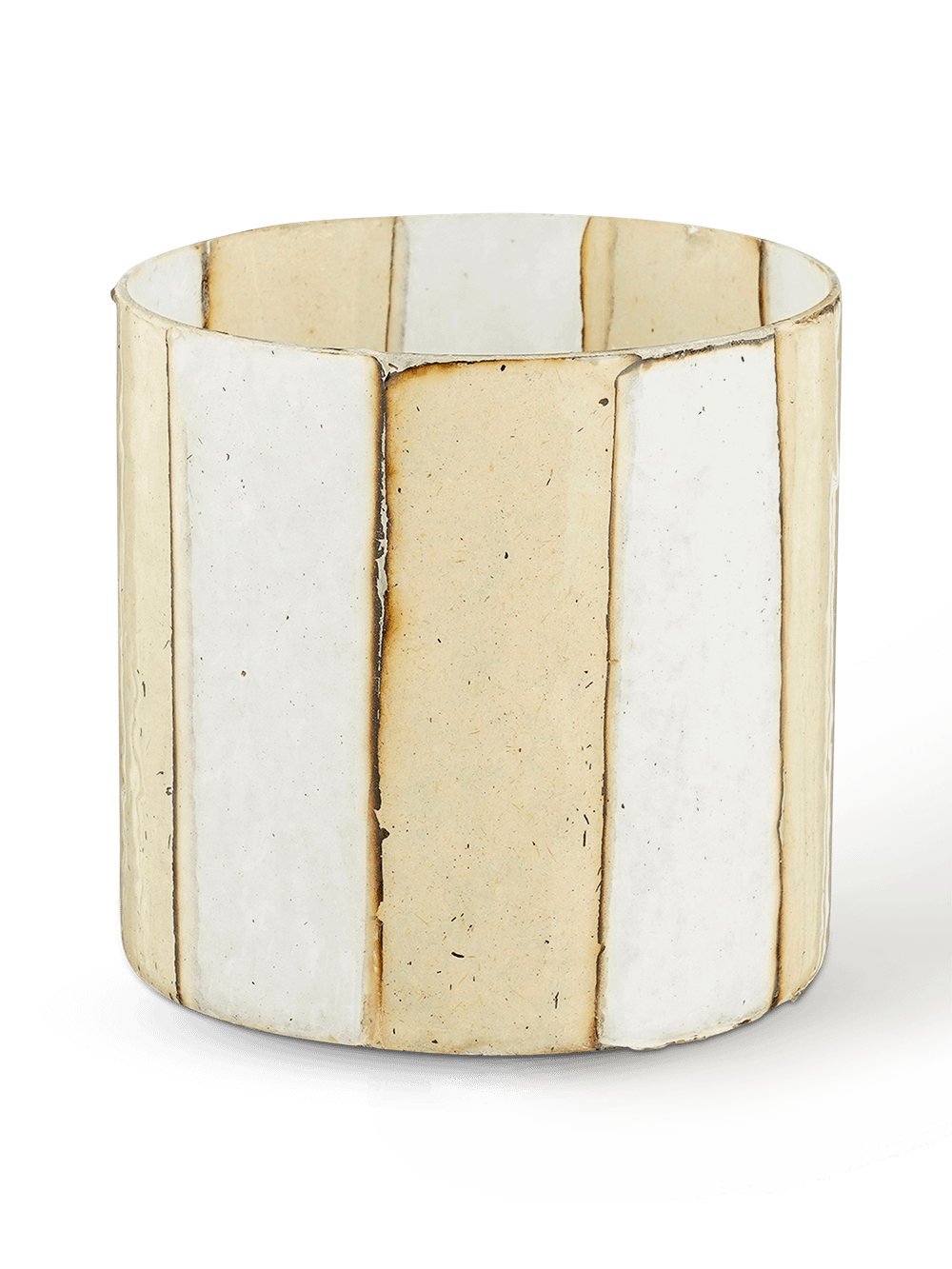 Theelichthouder Badou L Glas Wit/Beige