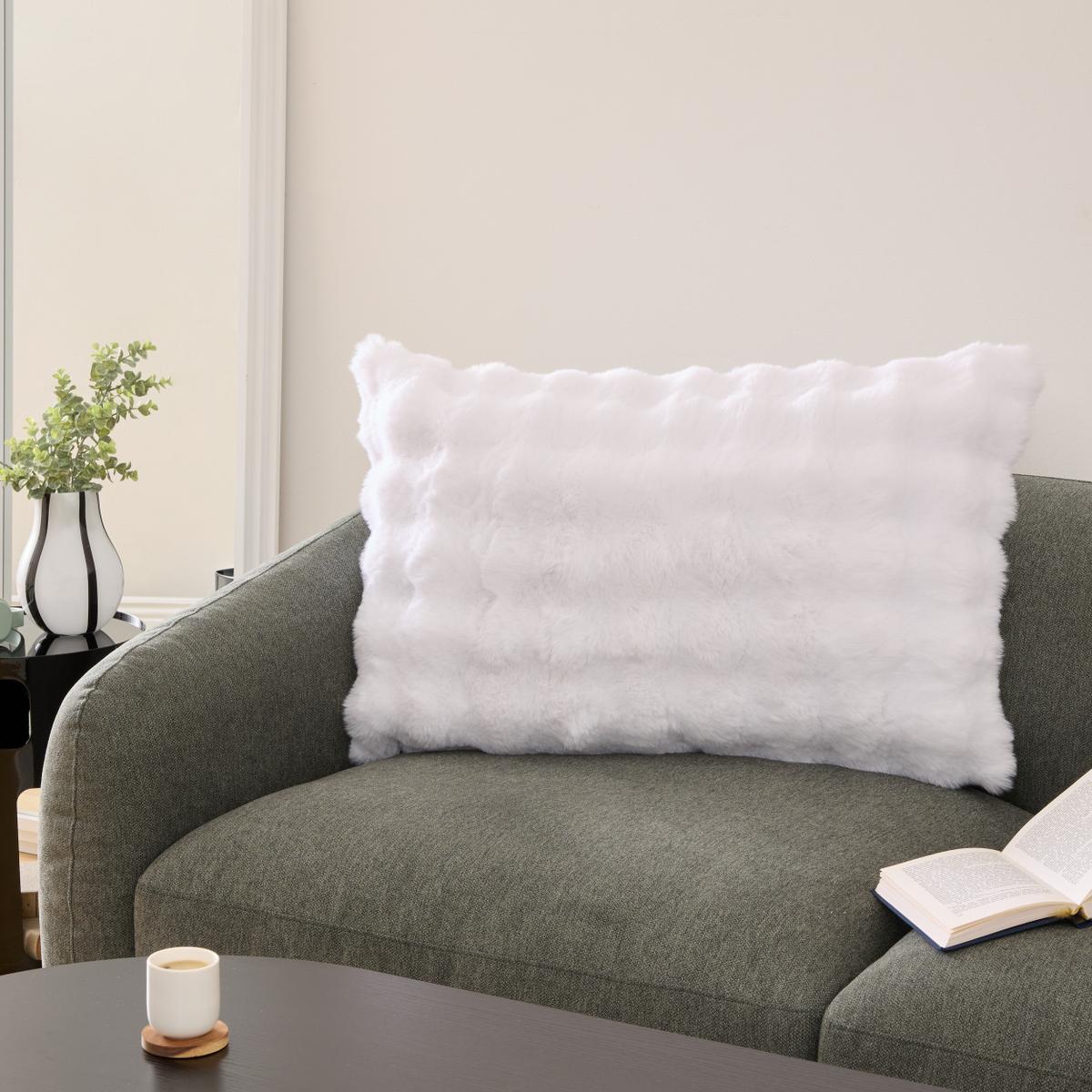 Kussen ZERFY 80x50 Poly Wit