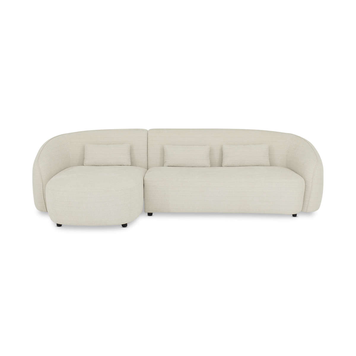 Hoeksalon AUGUST Cream Longchair Links B293