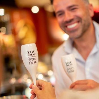 Champagneglas YOU ARE MY EVERYTHING 100ml Wit Champagneglas YOU ARE MY EVERYTHING 100ml Wit