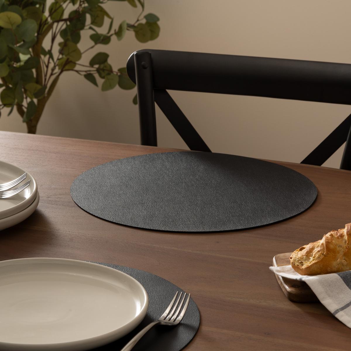 Placemat FLEO Rond Zwart