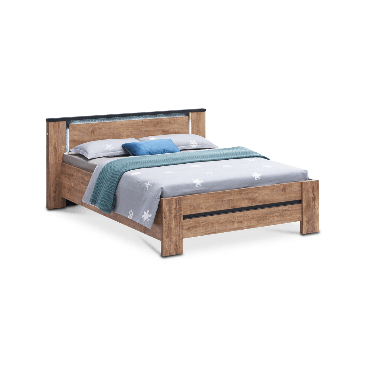 Bed PIPPA Industrial Oak 160x200