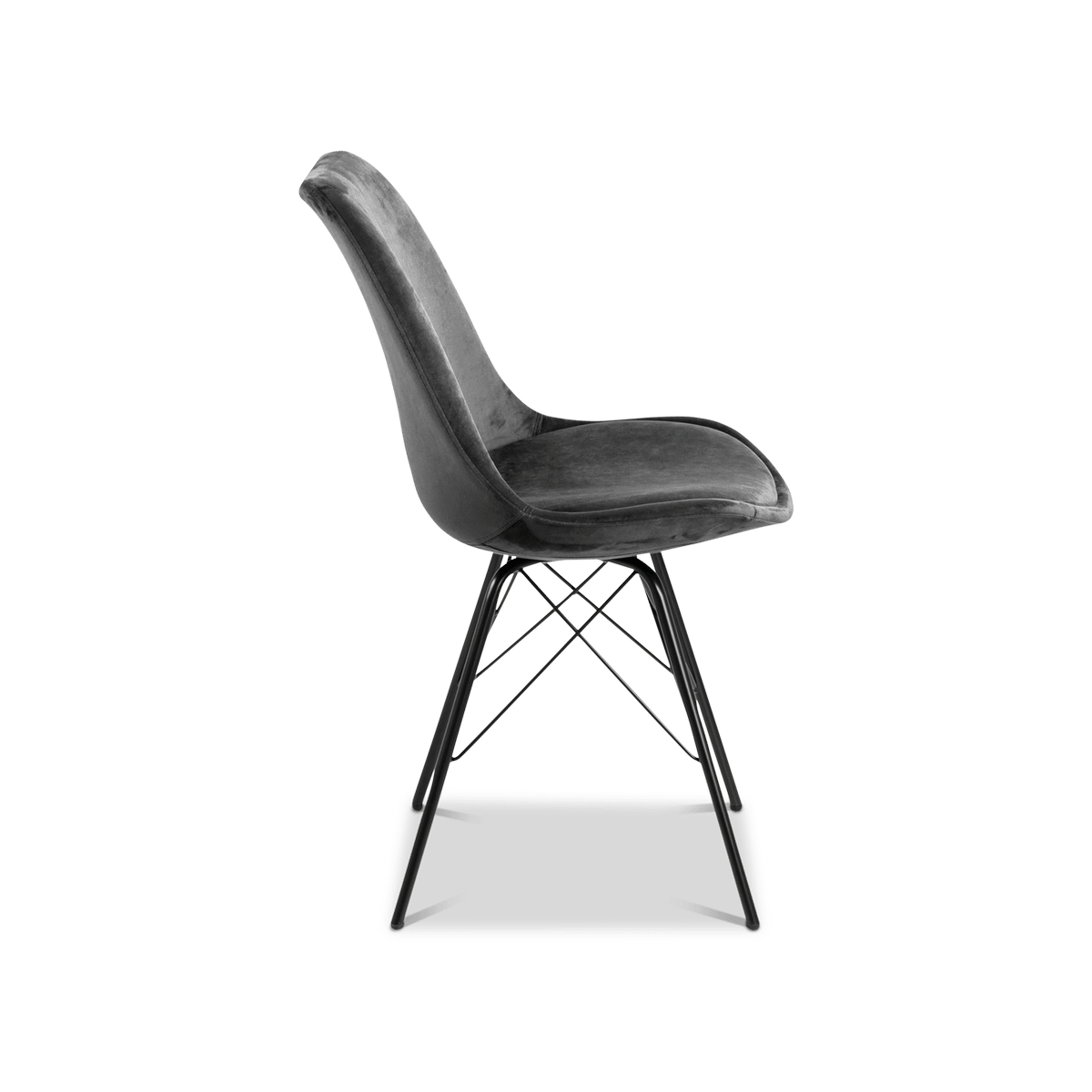 Kuipstoel KORDELIO VIC fabric dark grey 28