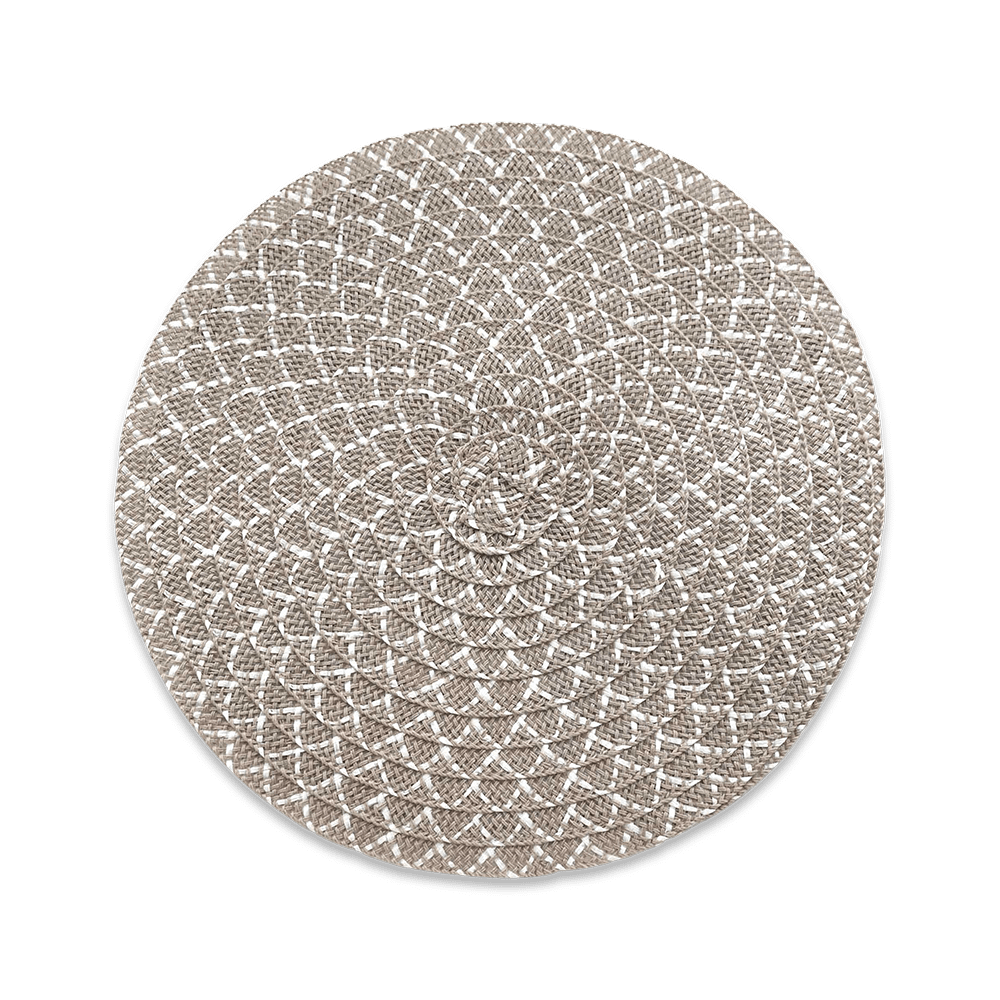 Placemat ROSASSE Rond Taupe