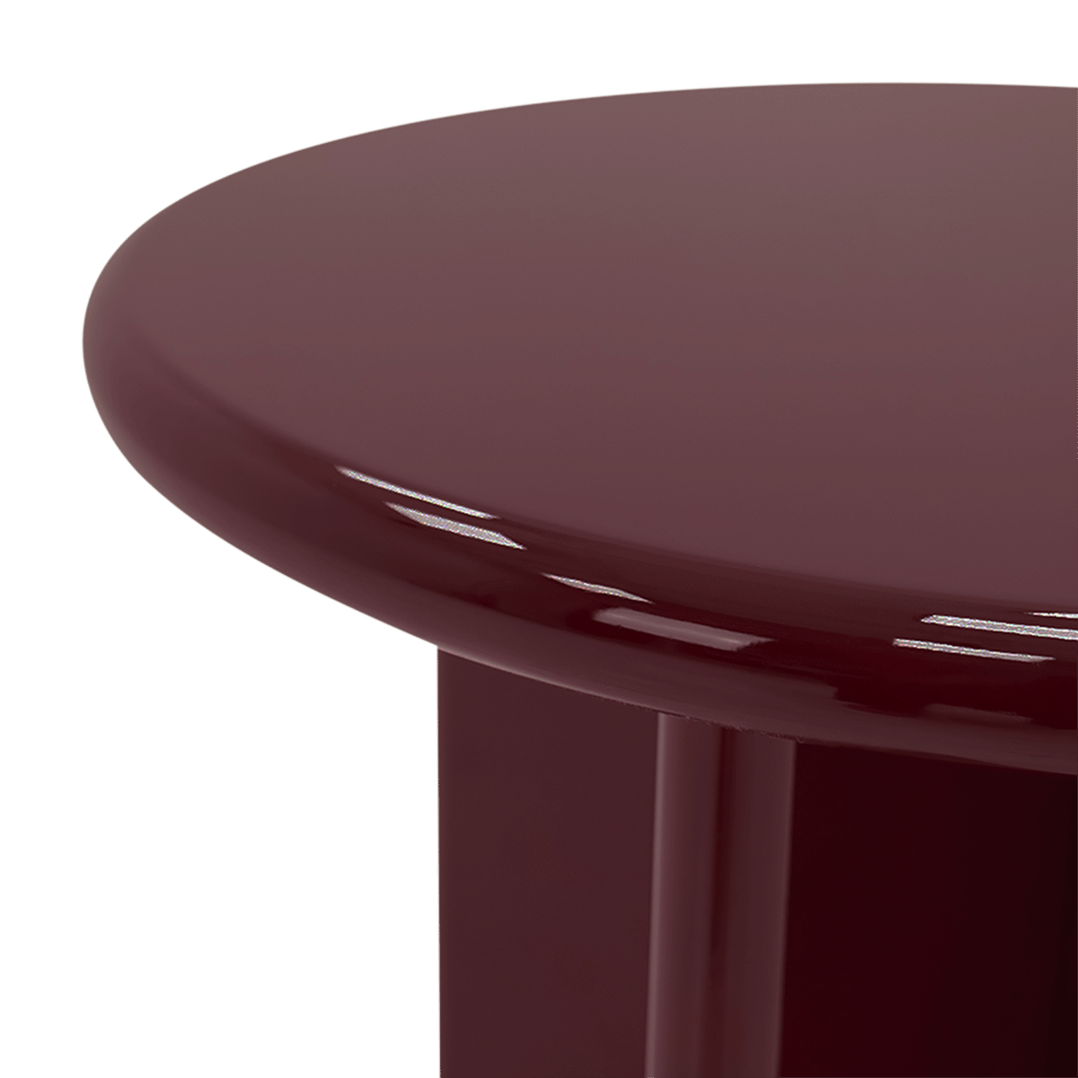 Bijzettafel LIVO Ø50 Hoogglans Terra Rosso