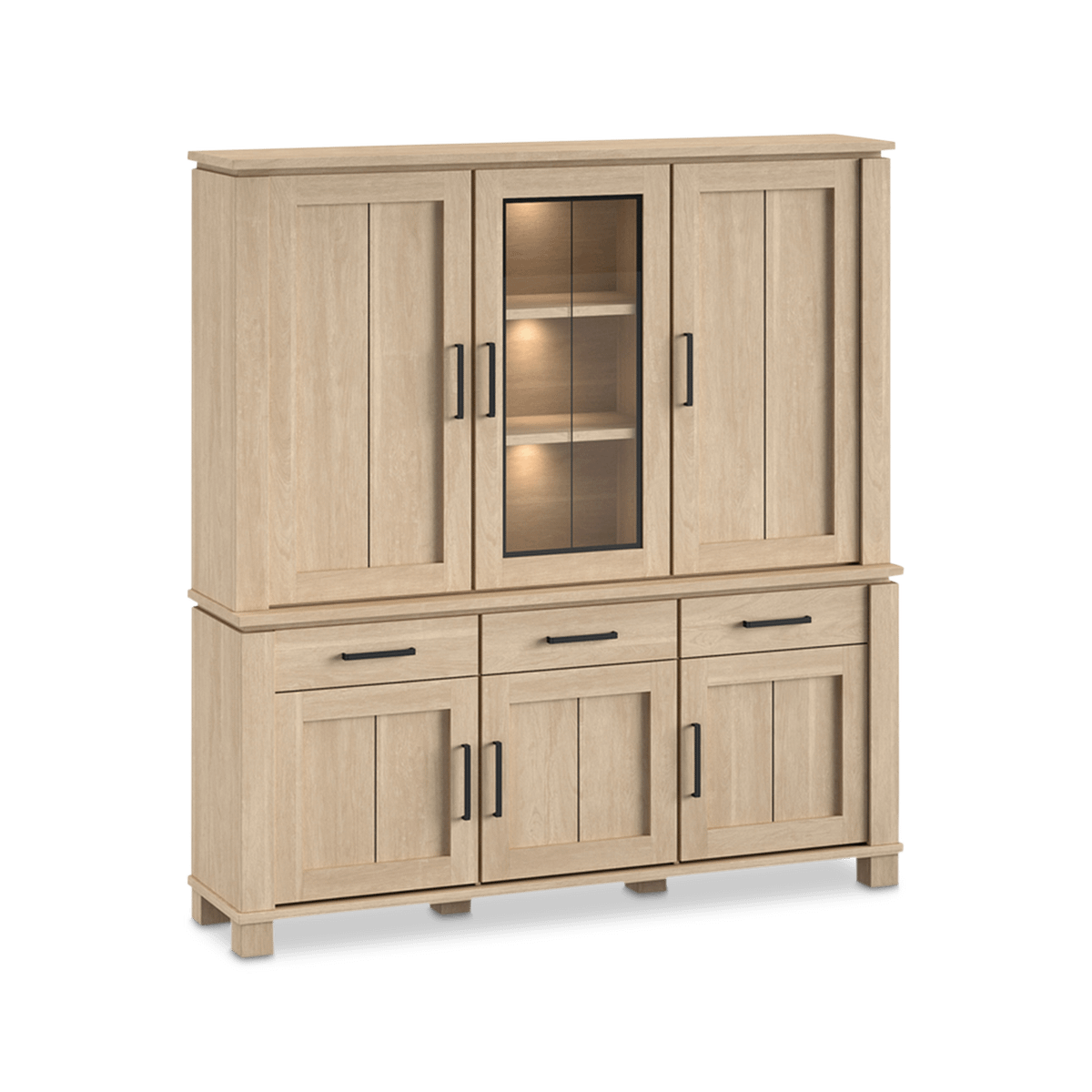 Opzetkast 2D/1D Glas BELMONTE Brushed Sand Oak B199
