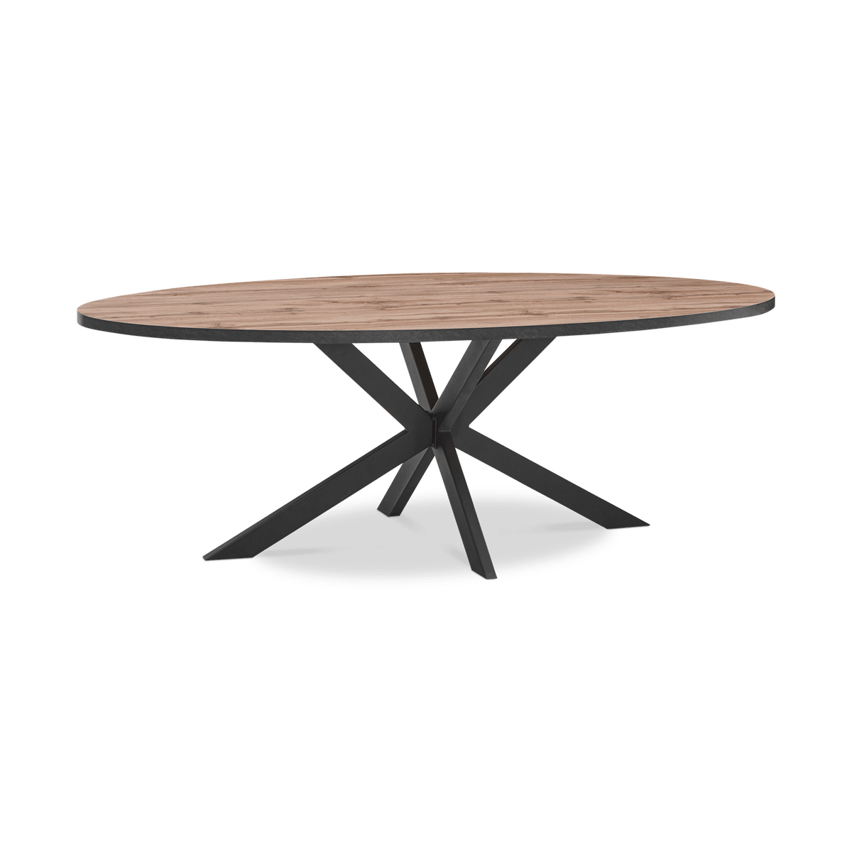 Eettafel DELPHINE Ovaal 220x110 Sterpoot Zwart 