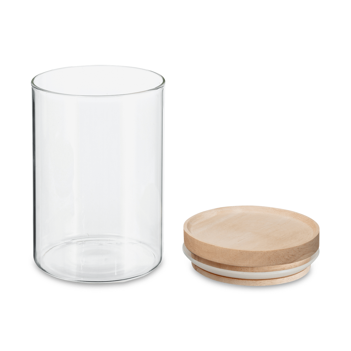 Voorraadpot BJORN Glas Hout 600ml