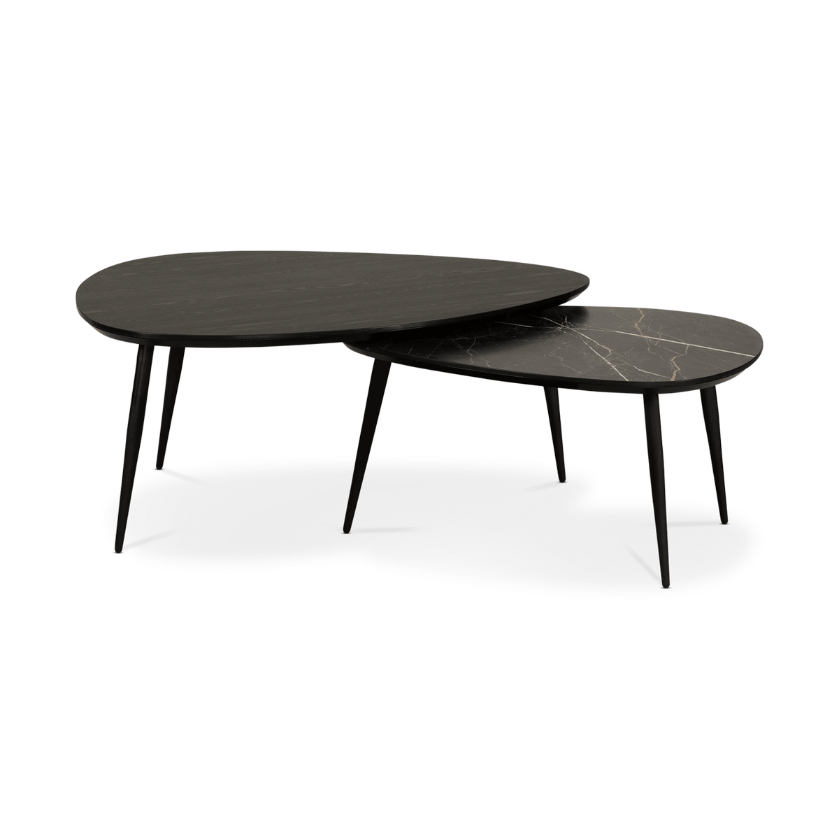 Salontafelset VINNUM Marble Bromo/Zwart