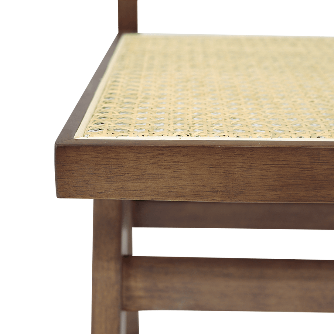 Stoel JAKI Ash Wood Walnut/Rotan  Stoel JAKI Ash Wood Walnut/Rotan