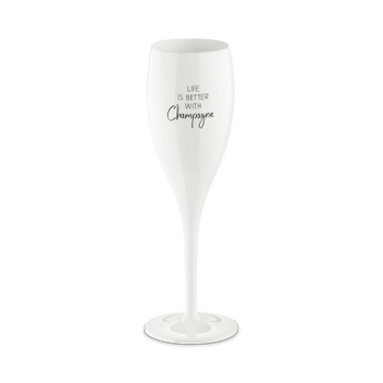 Champagneglas LIFE IS BETTER WITH 100ml Wit Champagneglas LIFE IS BETTER WITH 100ml Wit