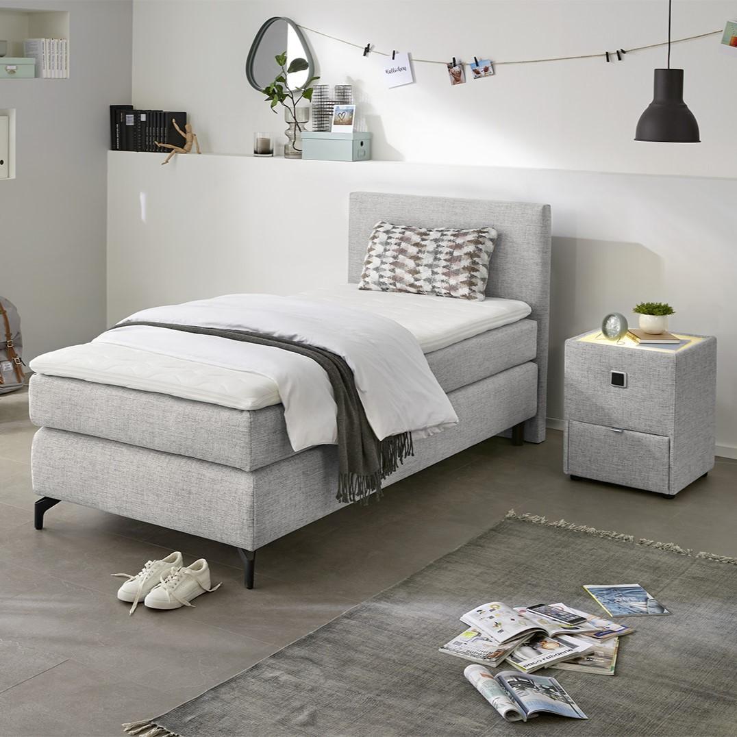 Boxspring URK Stof 369/09 Grijs 90x200