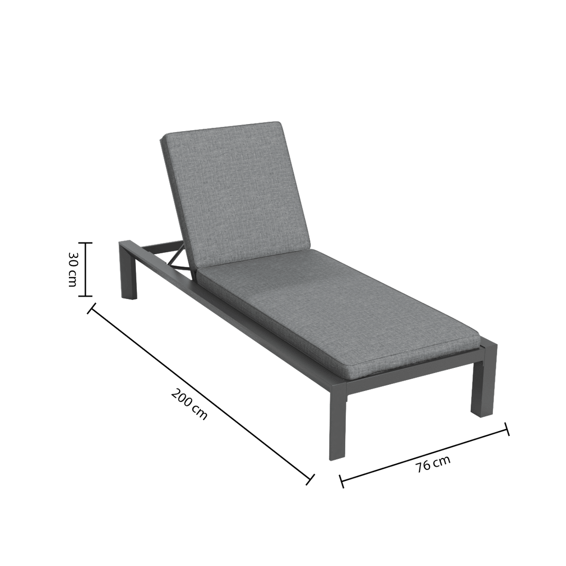 Ligbed Verstelbaar FURORE Grafiet Ligbed Verstelbaar FURORE Grafiet