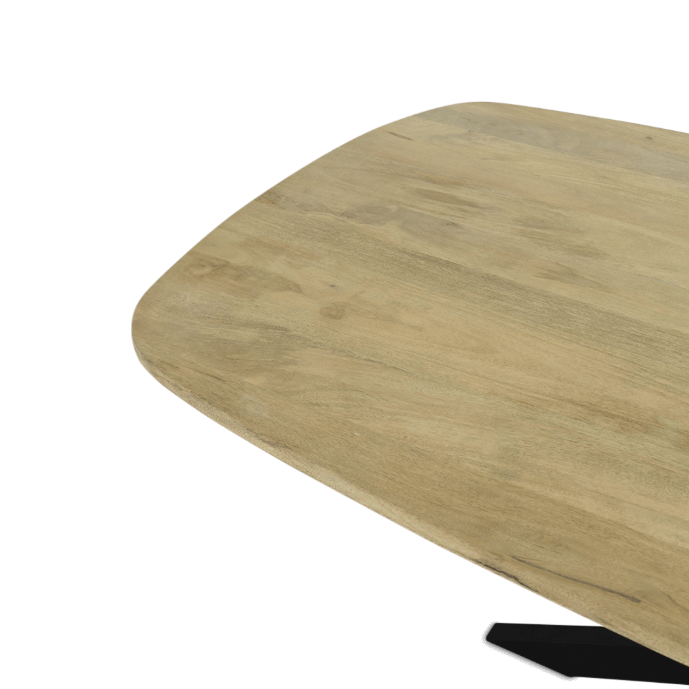 Eettafel BILLIE Deens Ovaal 220x110 Naturel Spinpoot 