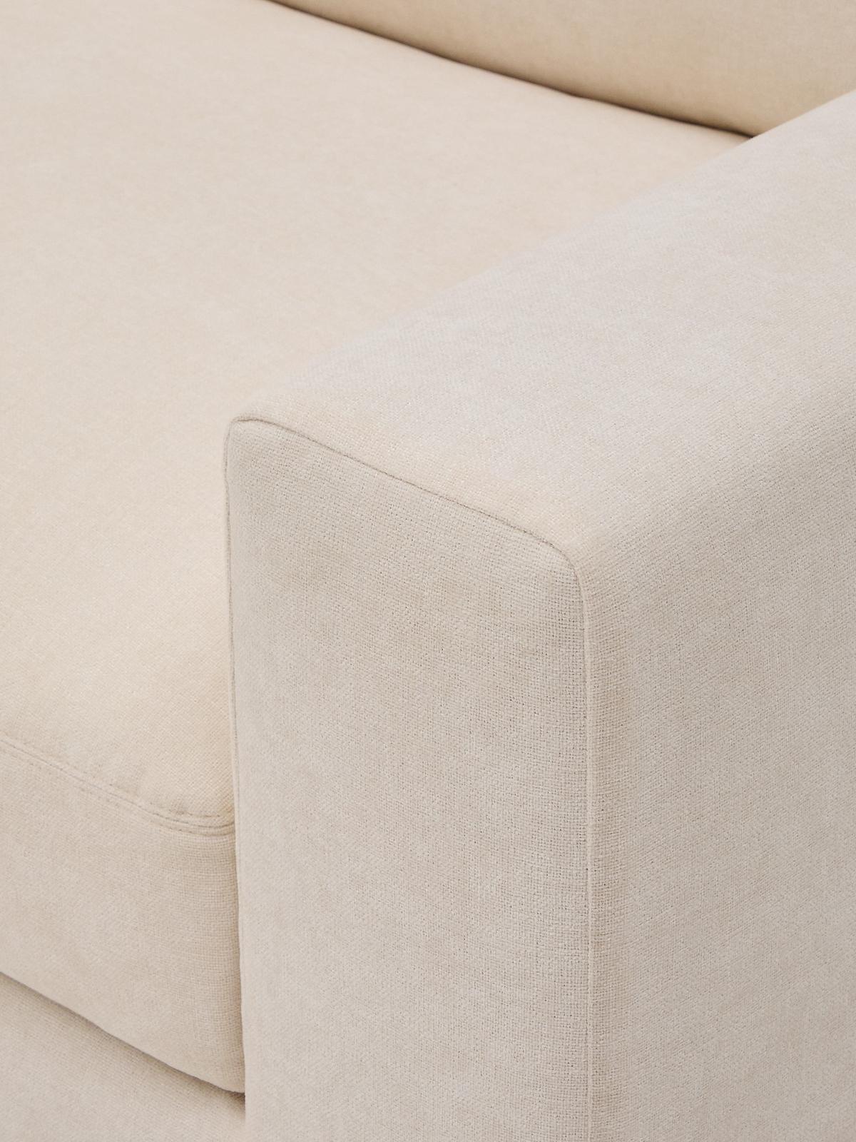 Hoeksalon Alea Beige Chenille Chaise longue links B310 cm