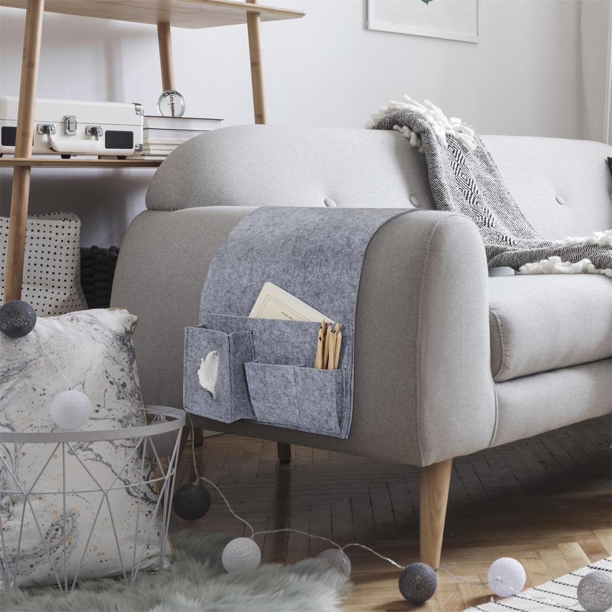 Sofa-Organiser ORGANIZ Vilt Grijs