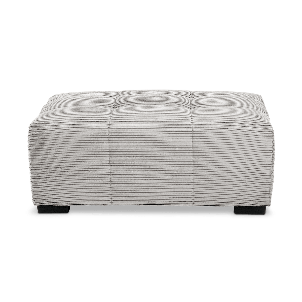 Poef LORETO Rib Lichtgrijs 119x100