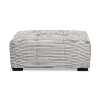 Poef LORETO Rib Lichtgrijs 119x100 Poef LORETO Rib Lichtgrijs 119x100
