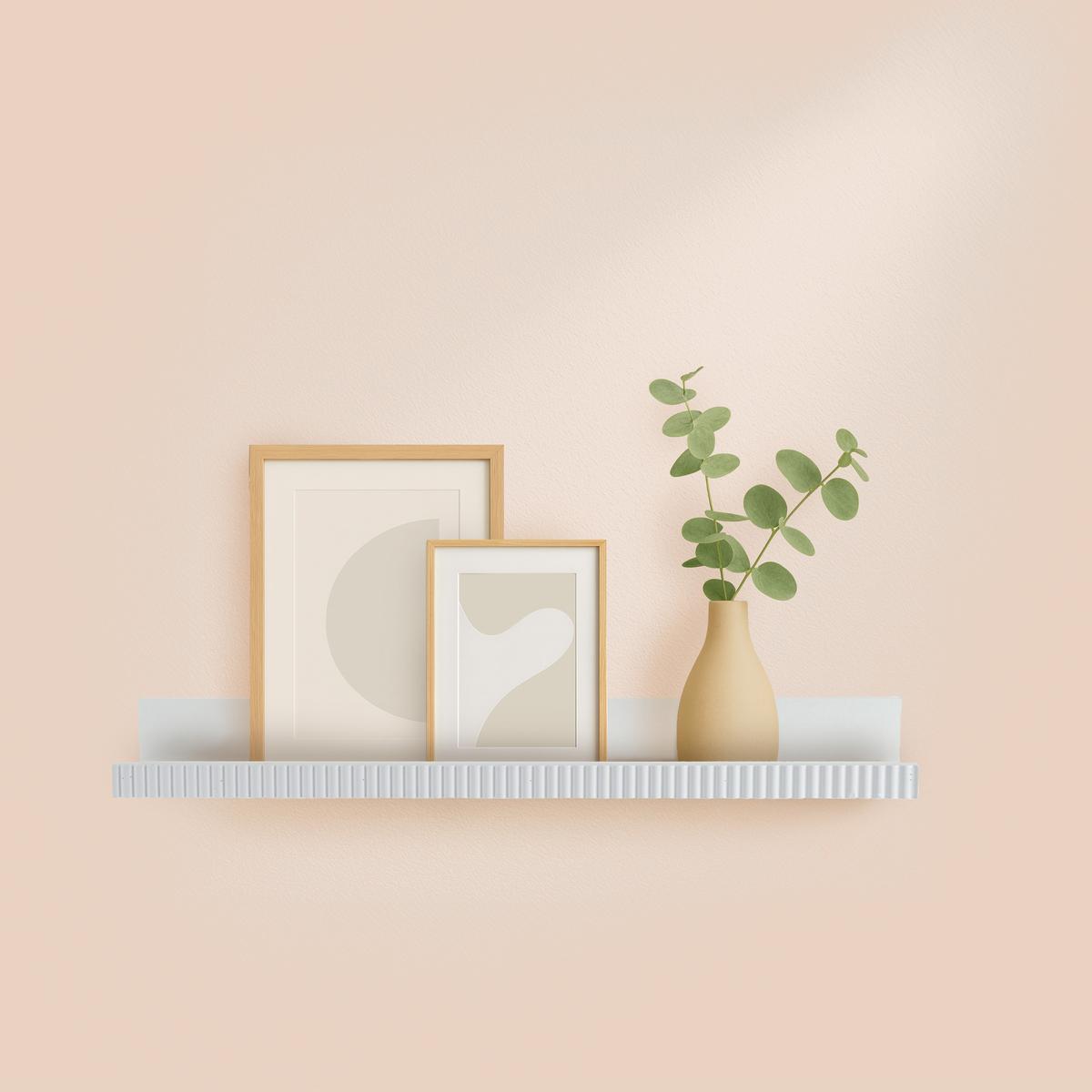 Wandplank ONNIA Opkant Ribbel Wit B59